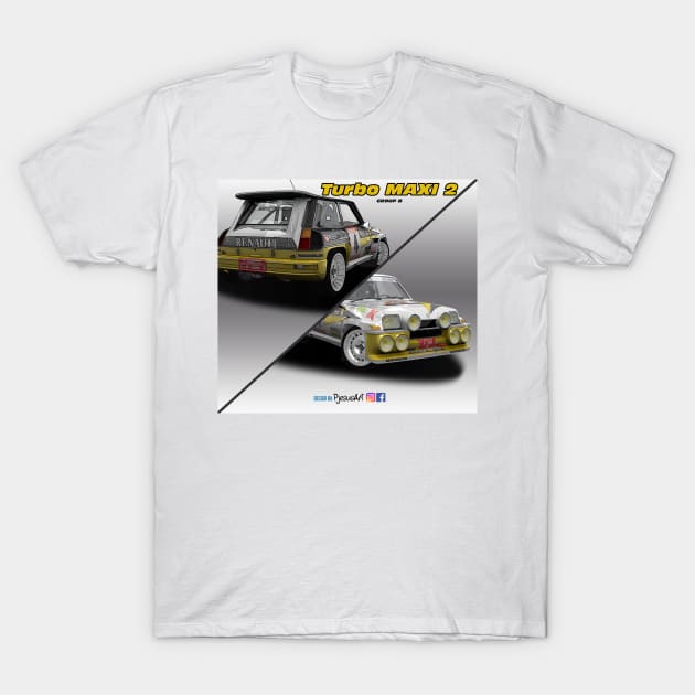 Renault 5 Turbo MAXI 2 Group B T-Shirt by PjesusArt